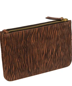 Addison' Animal Print Nappa Leather Clutch Bag