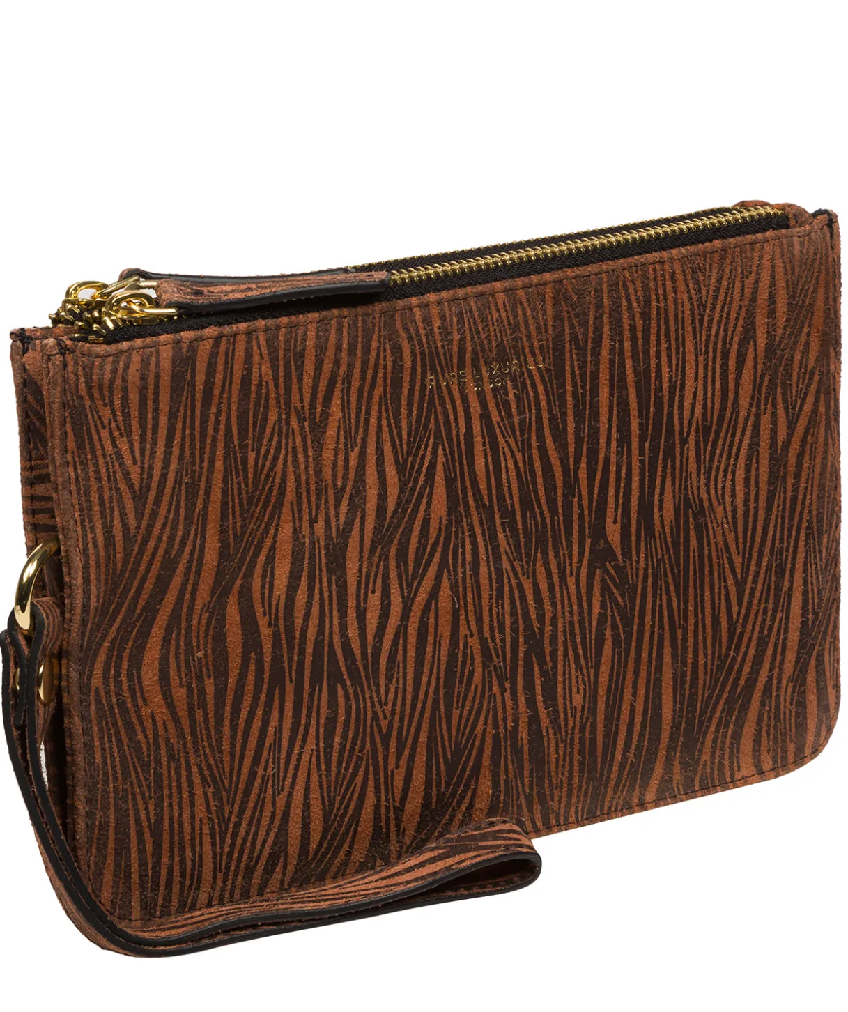 Addison' Animal Print Nappa Leather Clutch Bag