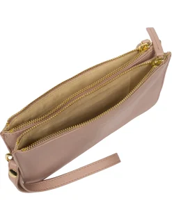 Addison' Blush Pink Nappa Leather Clutch Bag