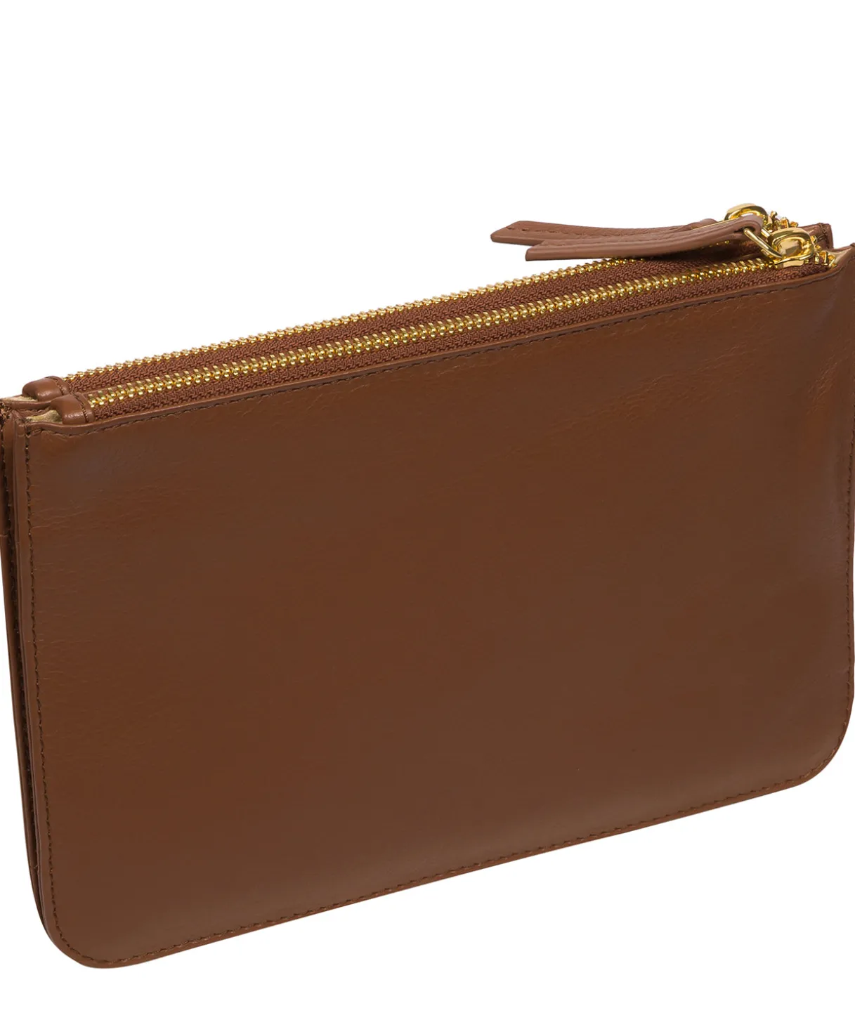Addison' Tan Nappa Leather Clutch Bag