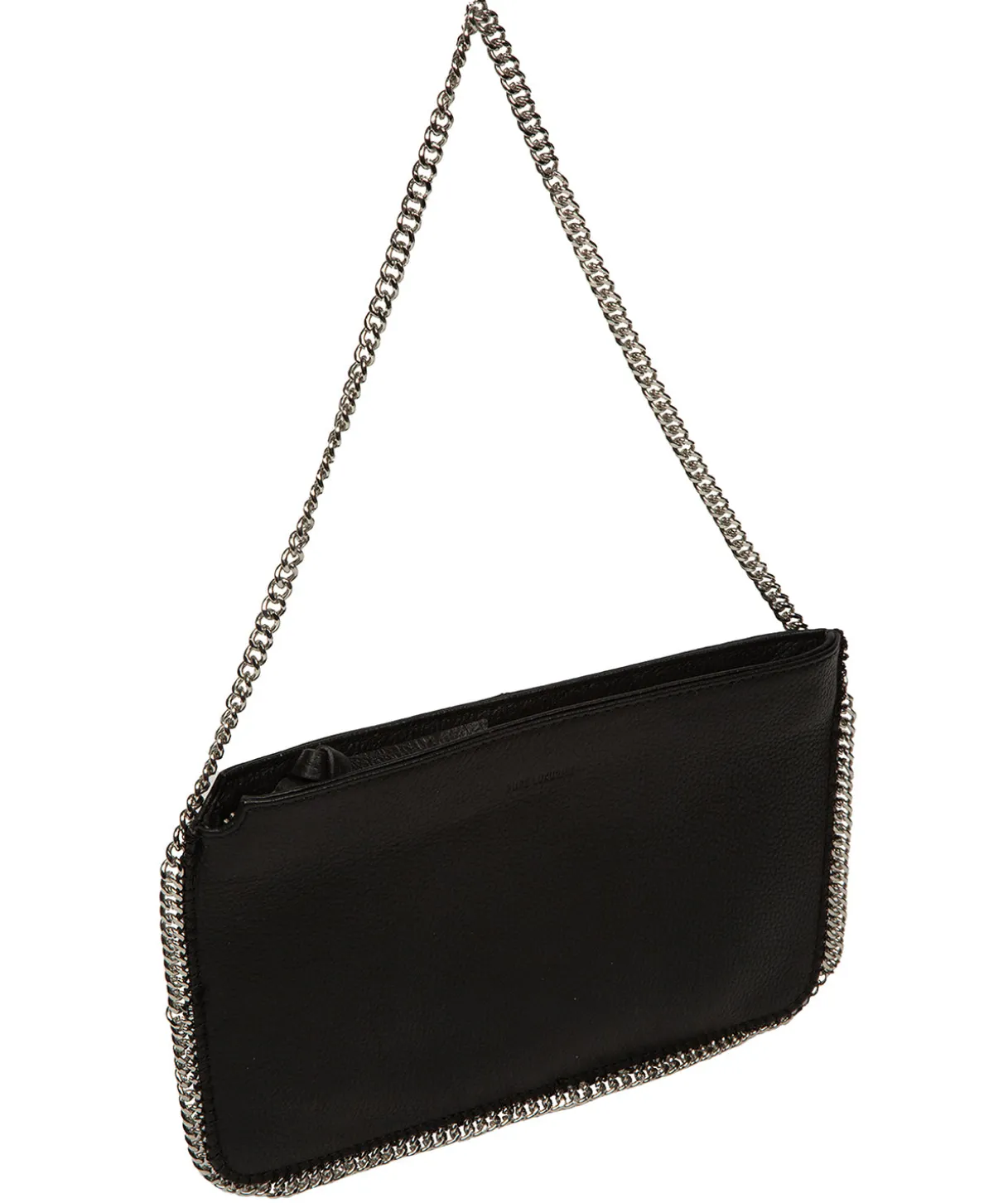 Adelaide' Black Leather Evening Bag