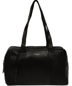 Airgo' 'Free on Board' Black Leather Cabin Bag