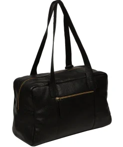 Airgo' 'Free on Board' Black Leather Men's Cabin Bag