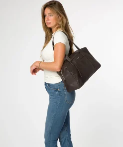 Airgo' 'Free on Board' Espresso Leather Cabin Bag