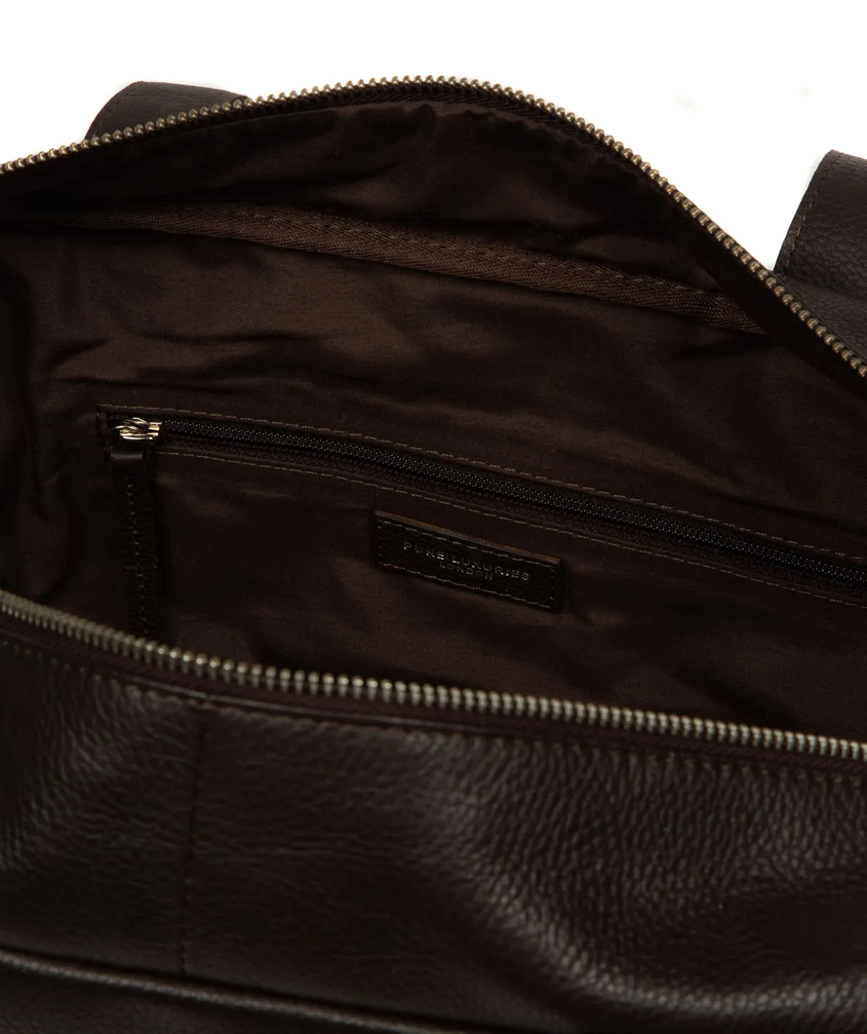 Airgo' 'Free on Board' Espresso Leather Cabin Bag