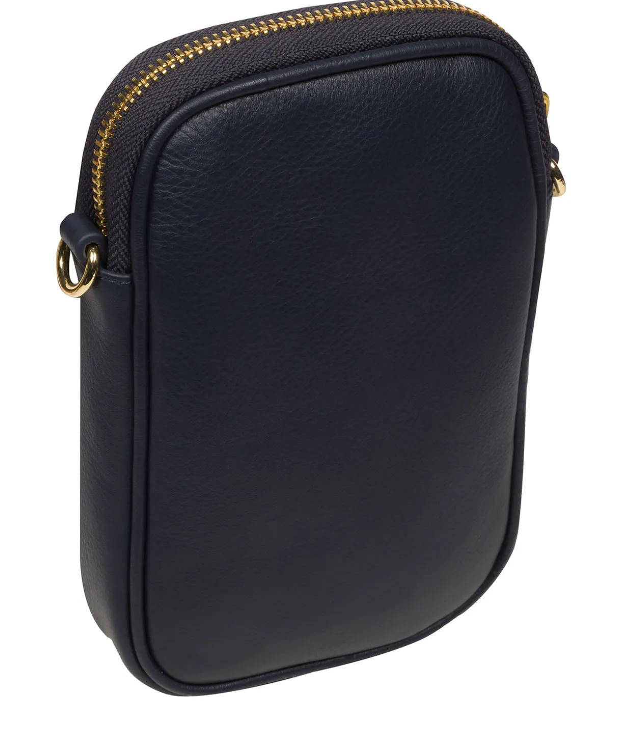 Alaina' Navy Nappa Leather Cross Body Phone Bag