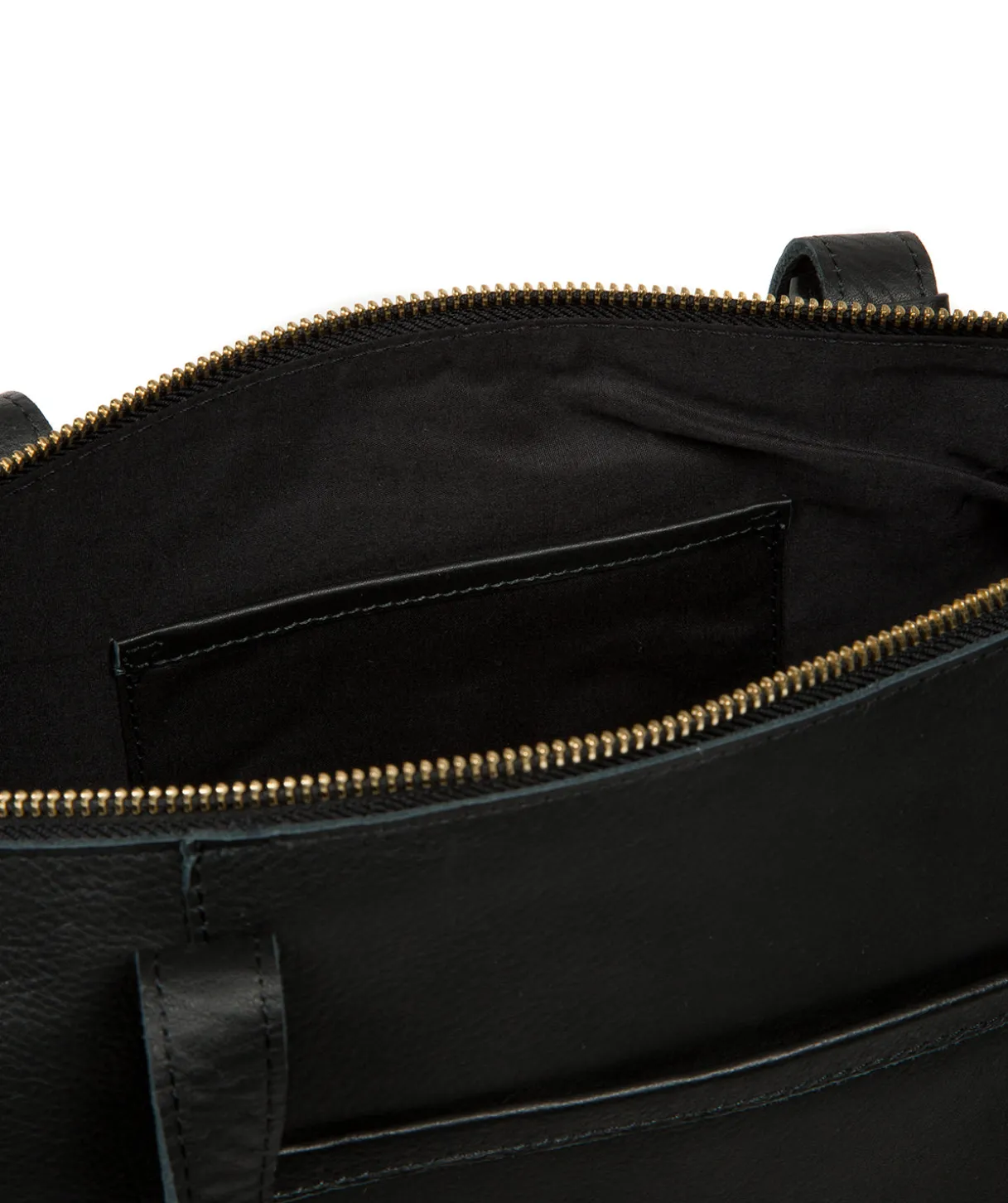 Alcester' Black Leather Tote Bag
