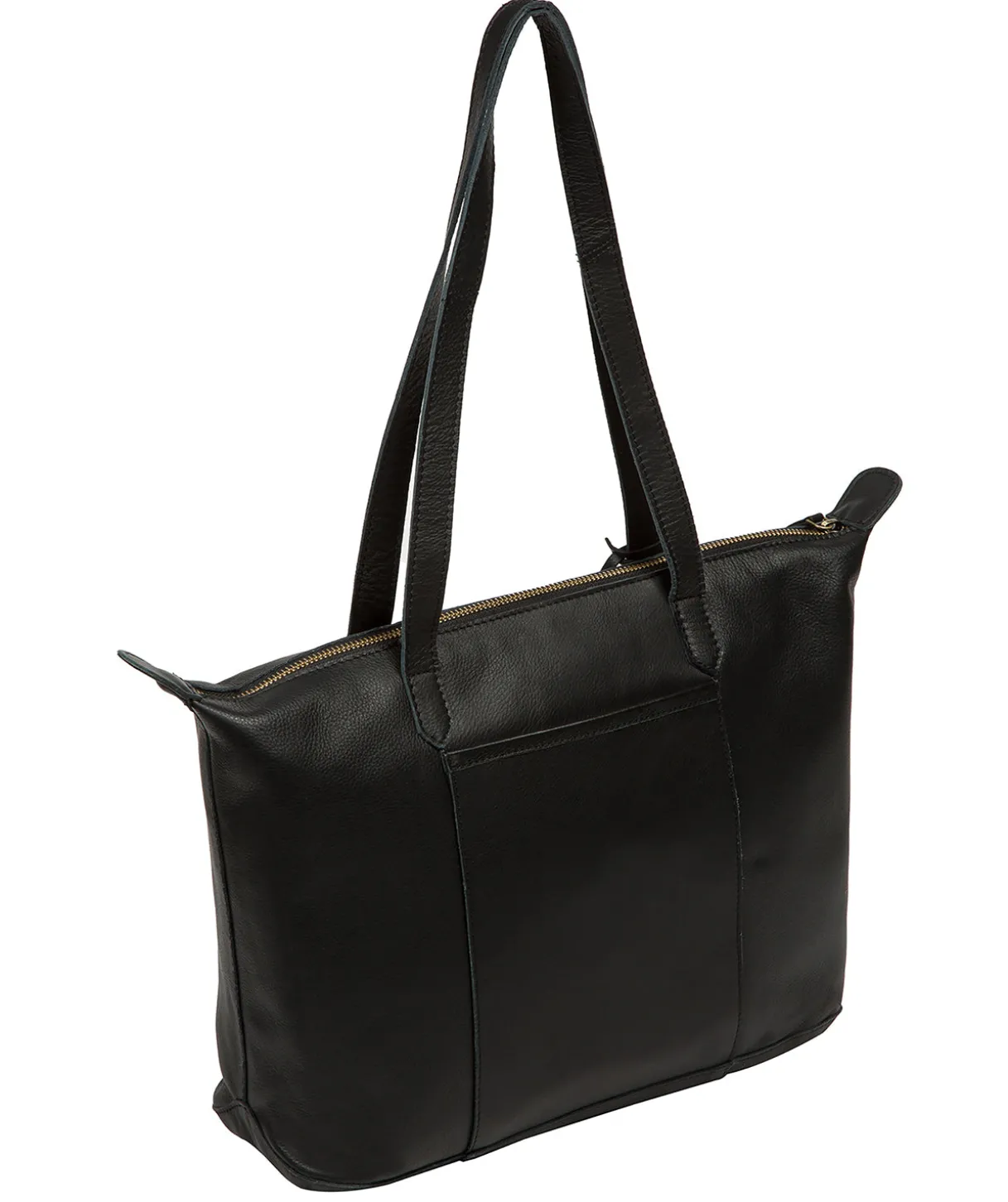 Alcester' Black Leather Tote Bag