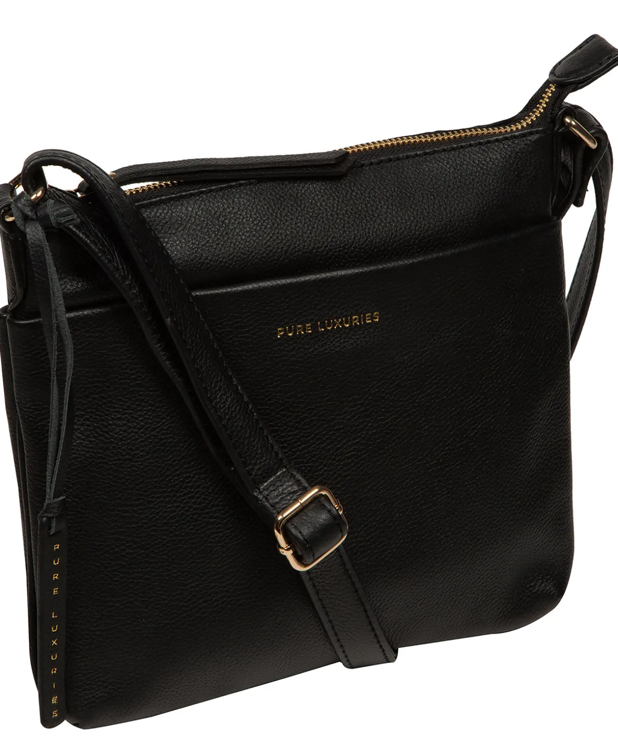 Alderley' Black Leather Cross Body Bag