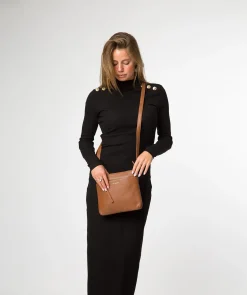 Alderley' Tan Leather Cross Body Bag