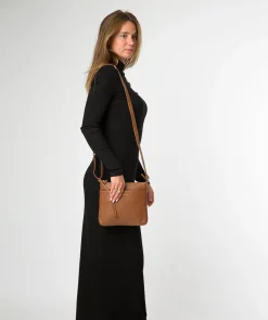Alderley' Tan Leather Cross Body Bag