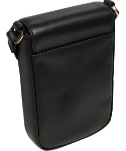 Alexis' Black Leather Cross Body Phone Bag
