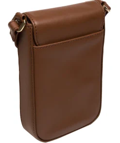Alexis' Chestnut Leather Cross Body Phone Bag