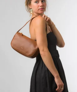Alicia' Oak Nappa Leather Grab Bag