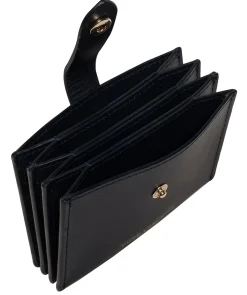 Allie' Dark Navy Leather Accordion Card Holder
