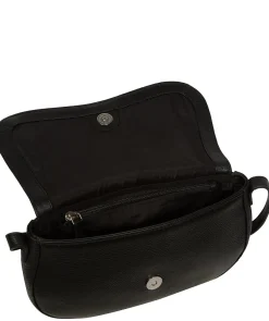 Alodia' Black Leather Cross Body Bag