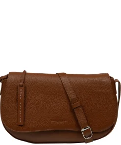 Alodia' Rich Tan Leather Cross Body Bag
