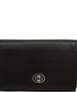 Amber' Black Leather Purse