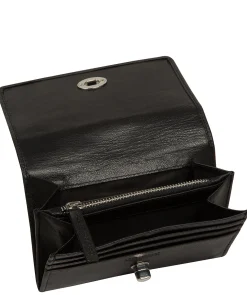 Amber' Black Leather Purse