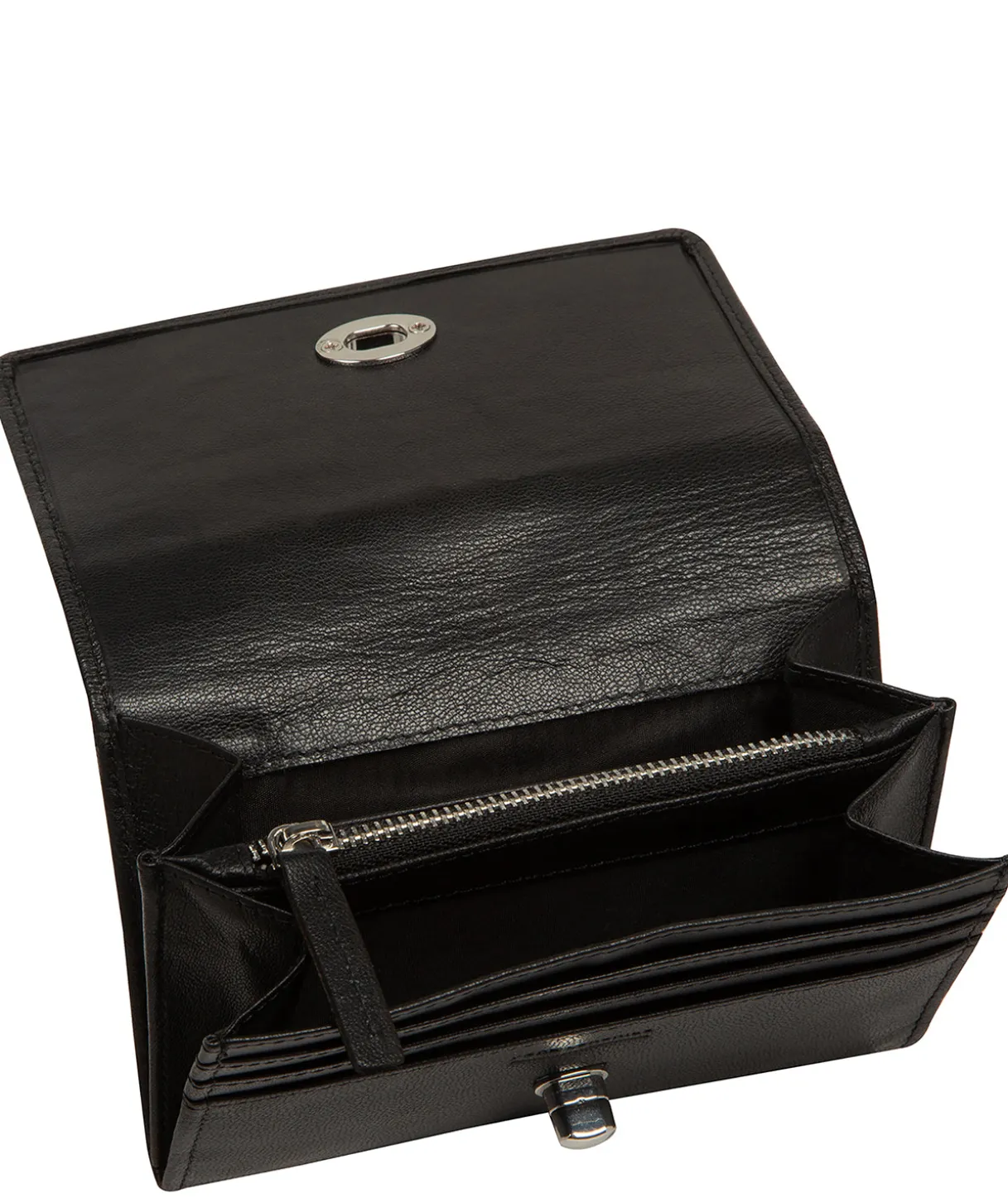 Amber' Black Leather Purse