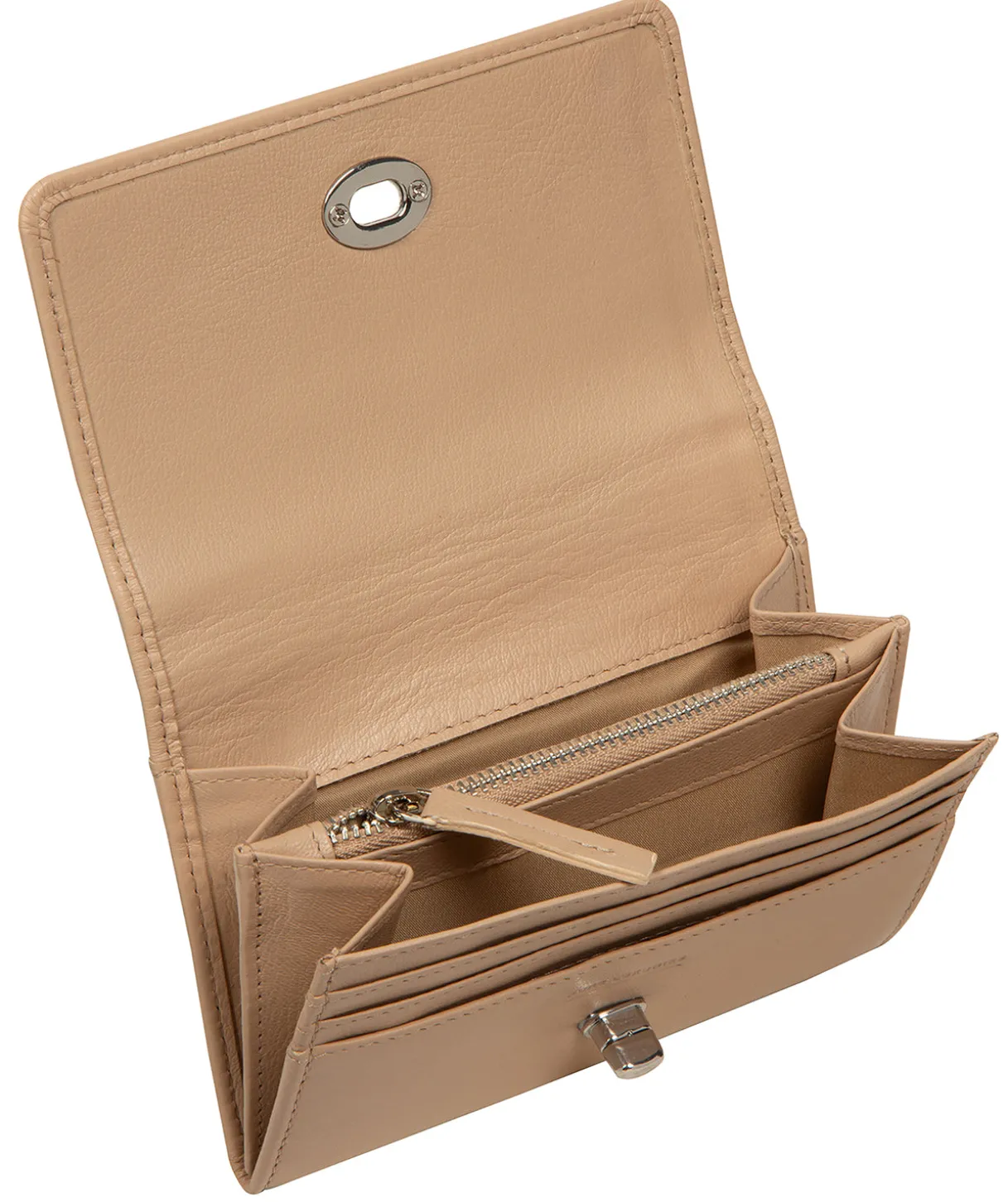 Amber' Latte Leather Purse
