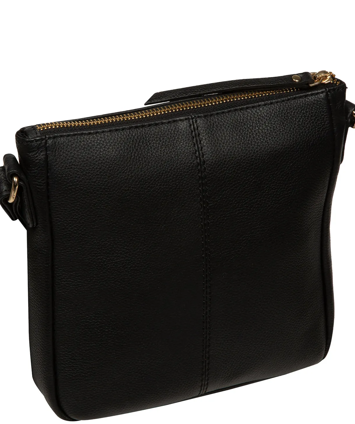 Amberlyn' Black Leather Cross Body Bag