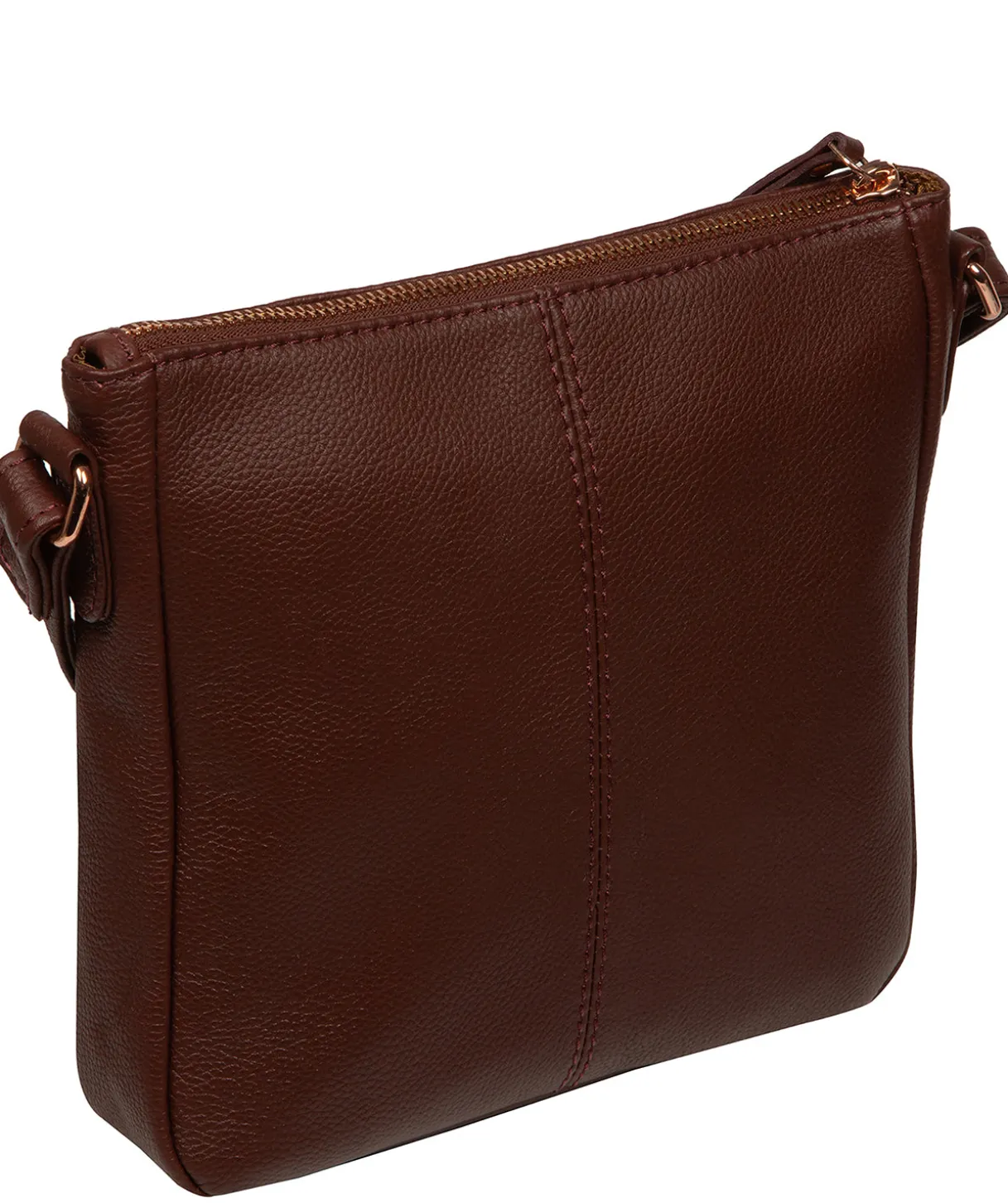 Amberlyn' Chestnut Leather Cross Body Bag