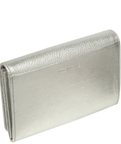 Amber' Metallic Silver Leather Purse