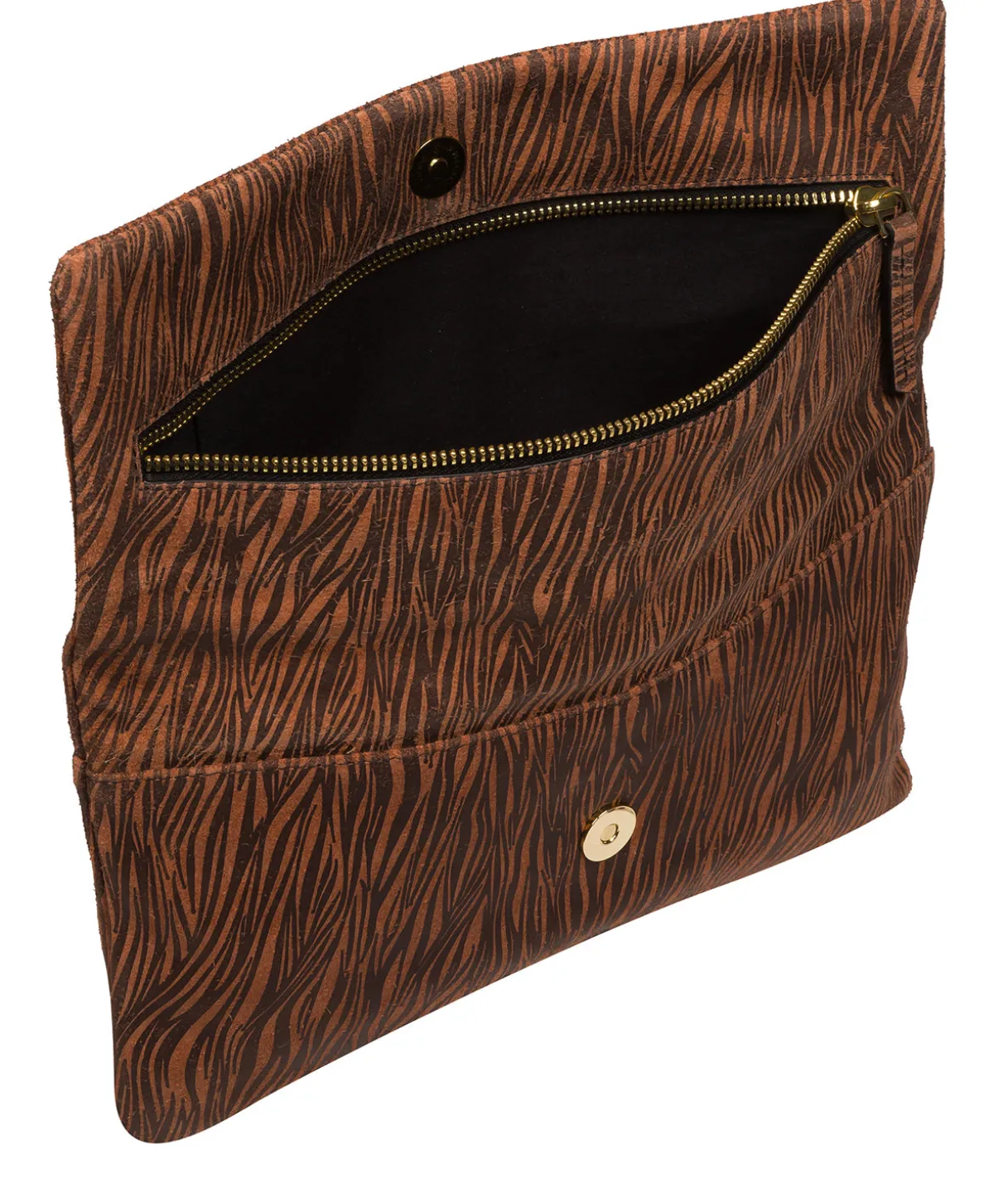 Amelia' Animal Print Leather Clutch Bag
