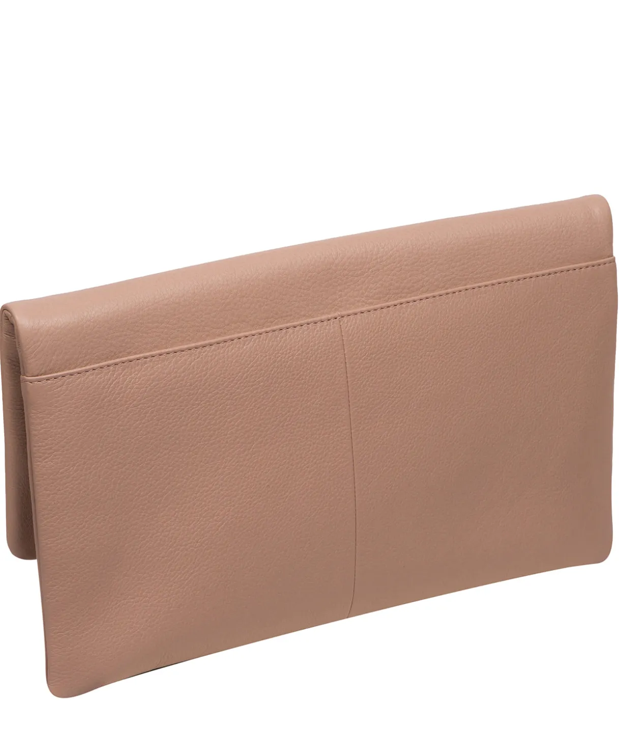 Amelia' Blush Pink Leather Clutch Bag