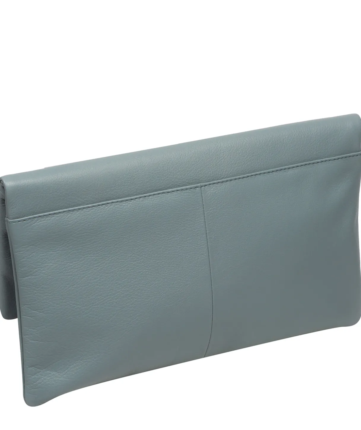 Amelia' Cashmere Blue Leather Clutch Bag