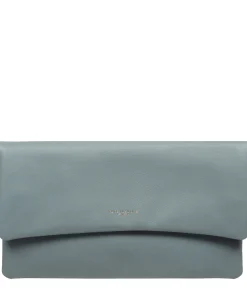 Amelia' Cashmere Blue Leather Clutch Bag