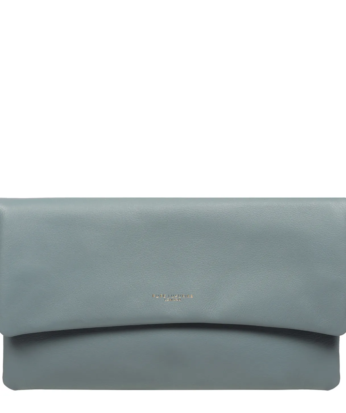Amelia' Cashmere Blue Leather Clutch Bag