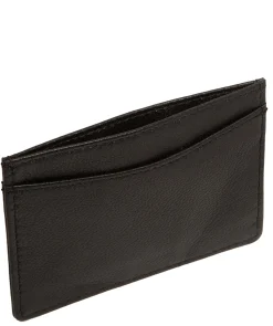 Anna' Black Leather Card Holder
