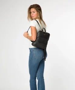 Anouk' Black Leather Backpack