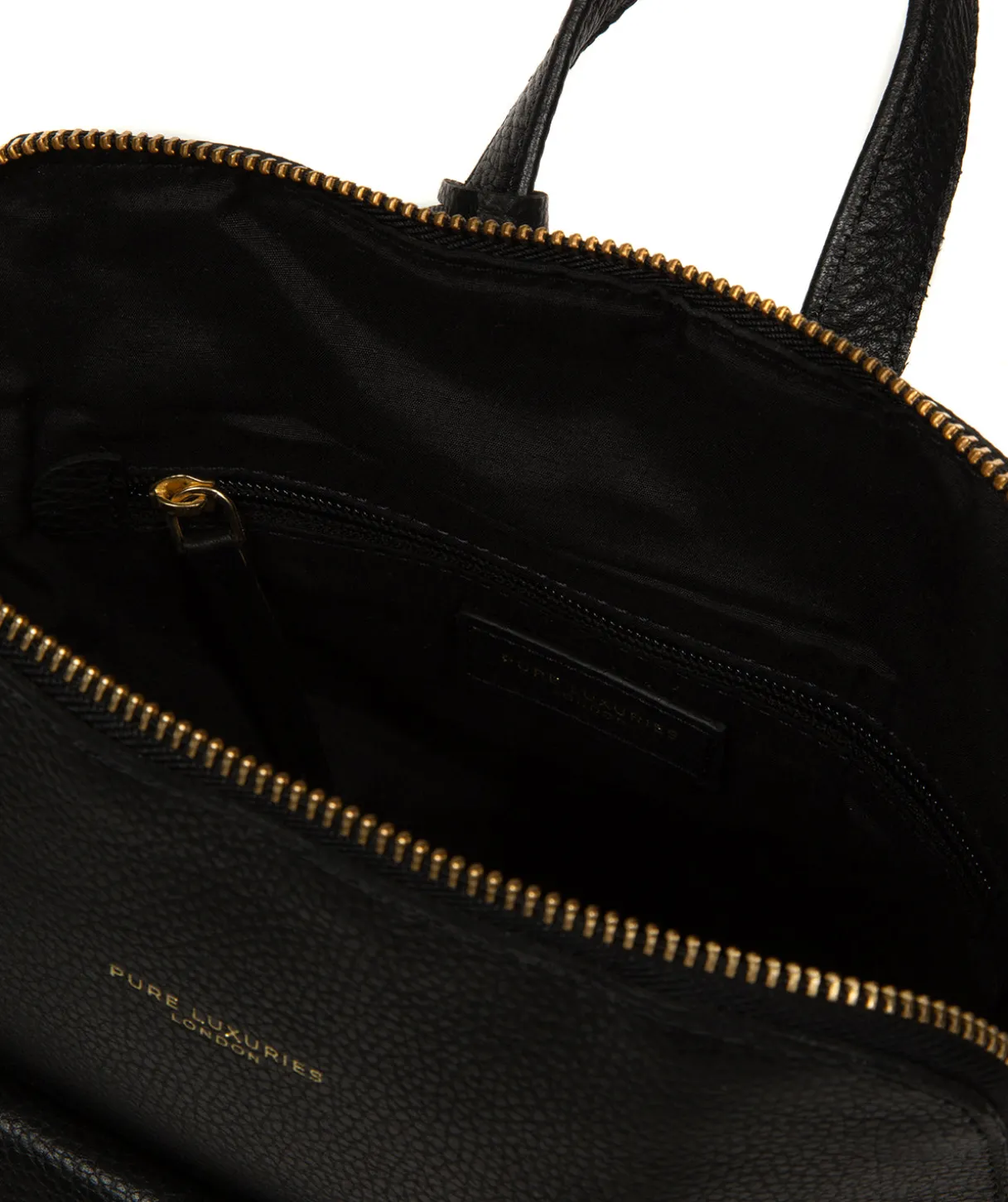 Anouk' Black Leather Backpack
