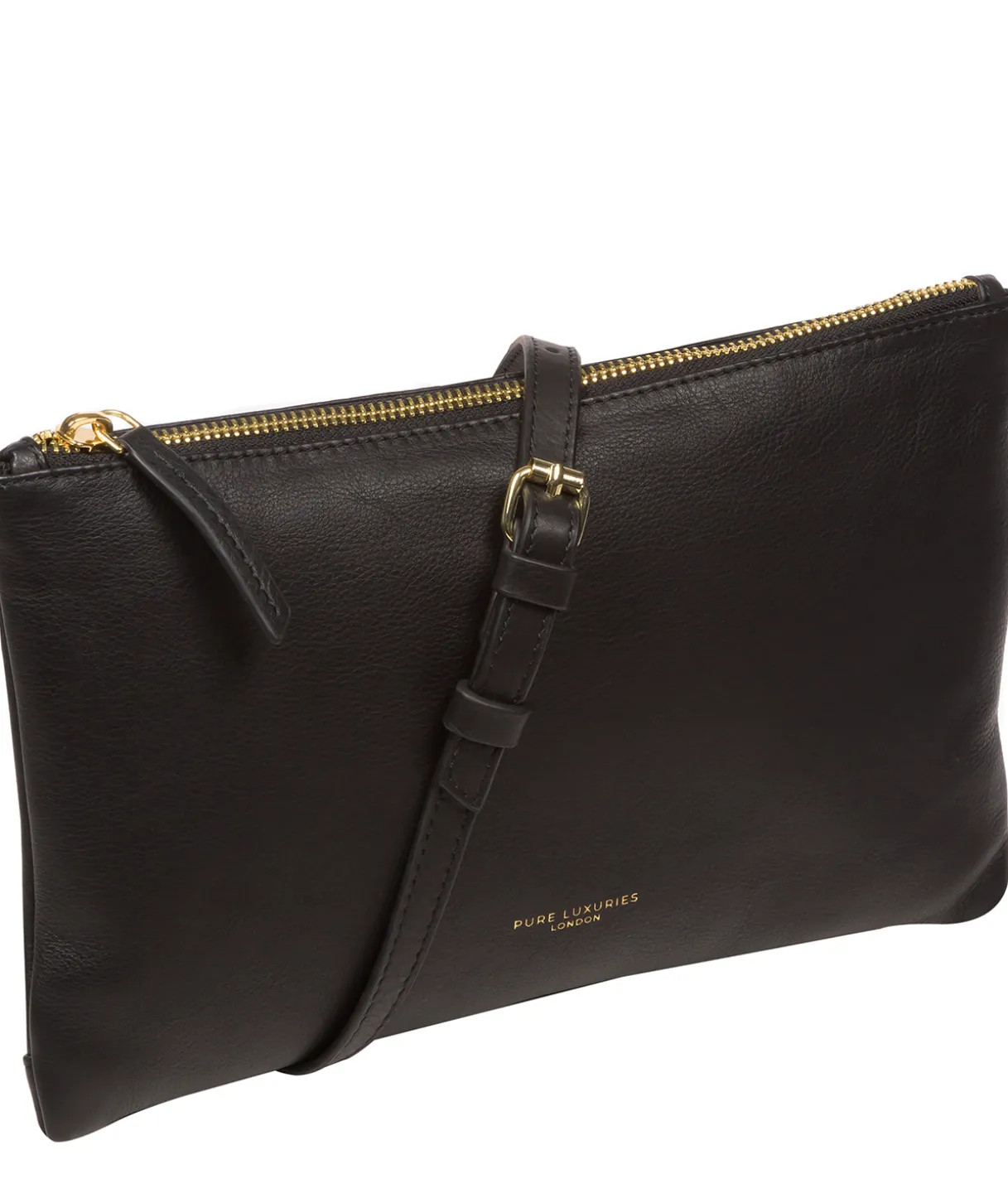 Anya' Black Nappa Leather Cross Body Evening Bag