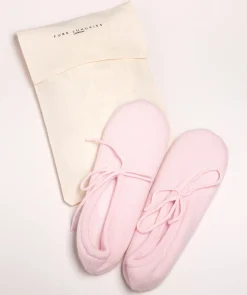 Appleby' Blush Pink Cashmere & Merino Wool Small Ballet Slippers