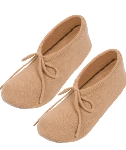 Appleby' Caramel Cashmere & Merino Wool Small Ballet Slippers