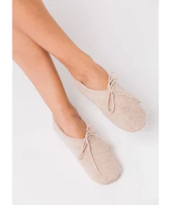 Appleby' Oatmeal Cashmere & Merino Wool Small Ballet Slippers