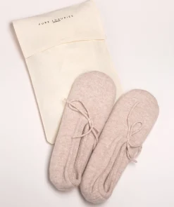 Appleby' Oatmeal Cashmere & Merino Wool Small Ballet Slippers