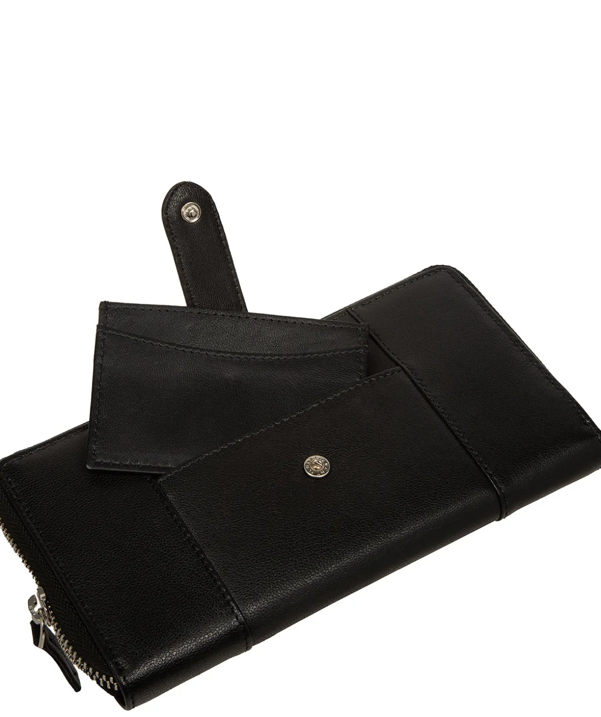 April' Black Leather Purse