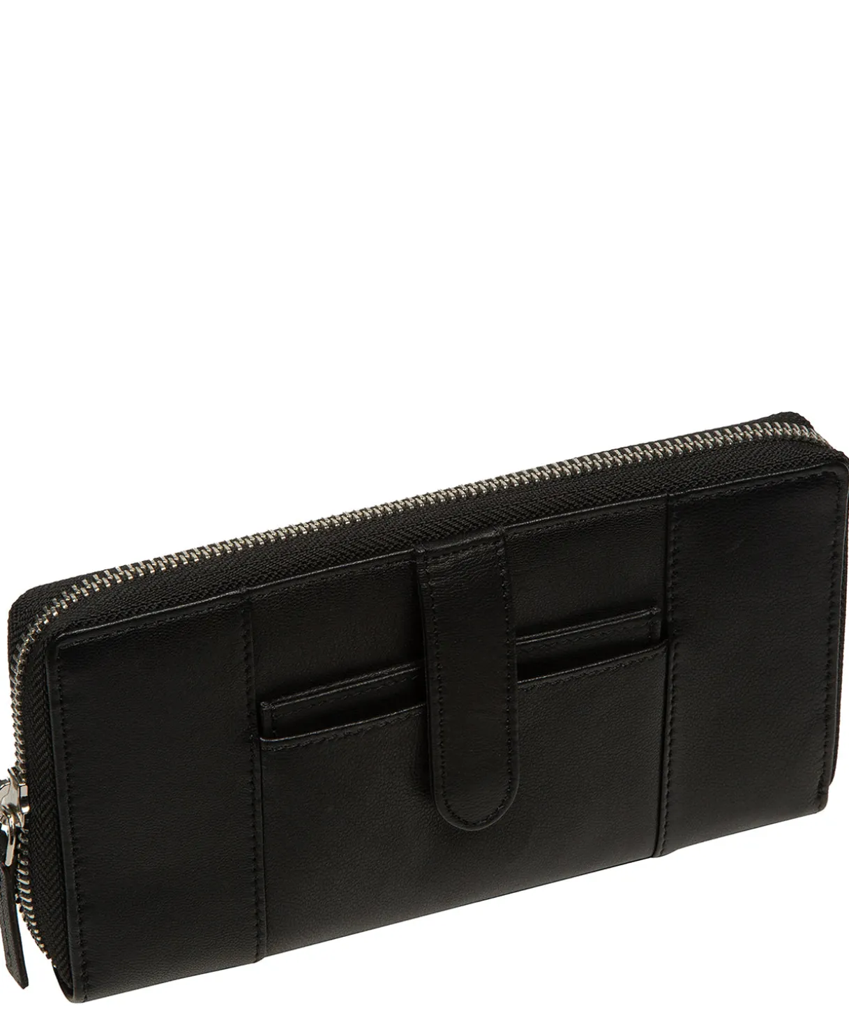 April' Black Leather Purse