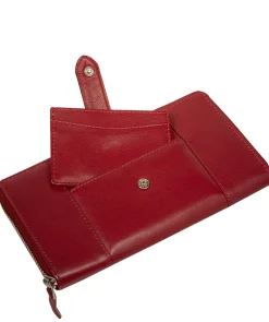 April' Red Leather Purse