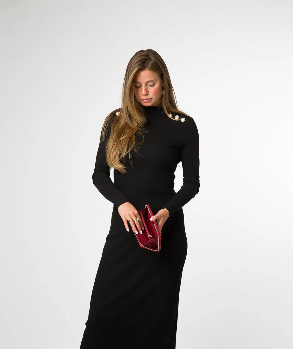 April' Red Leather Purse