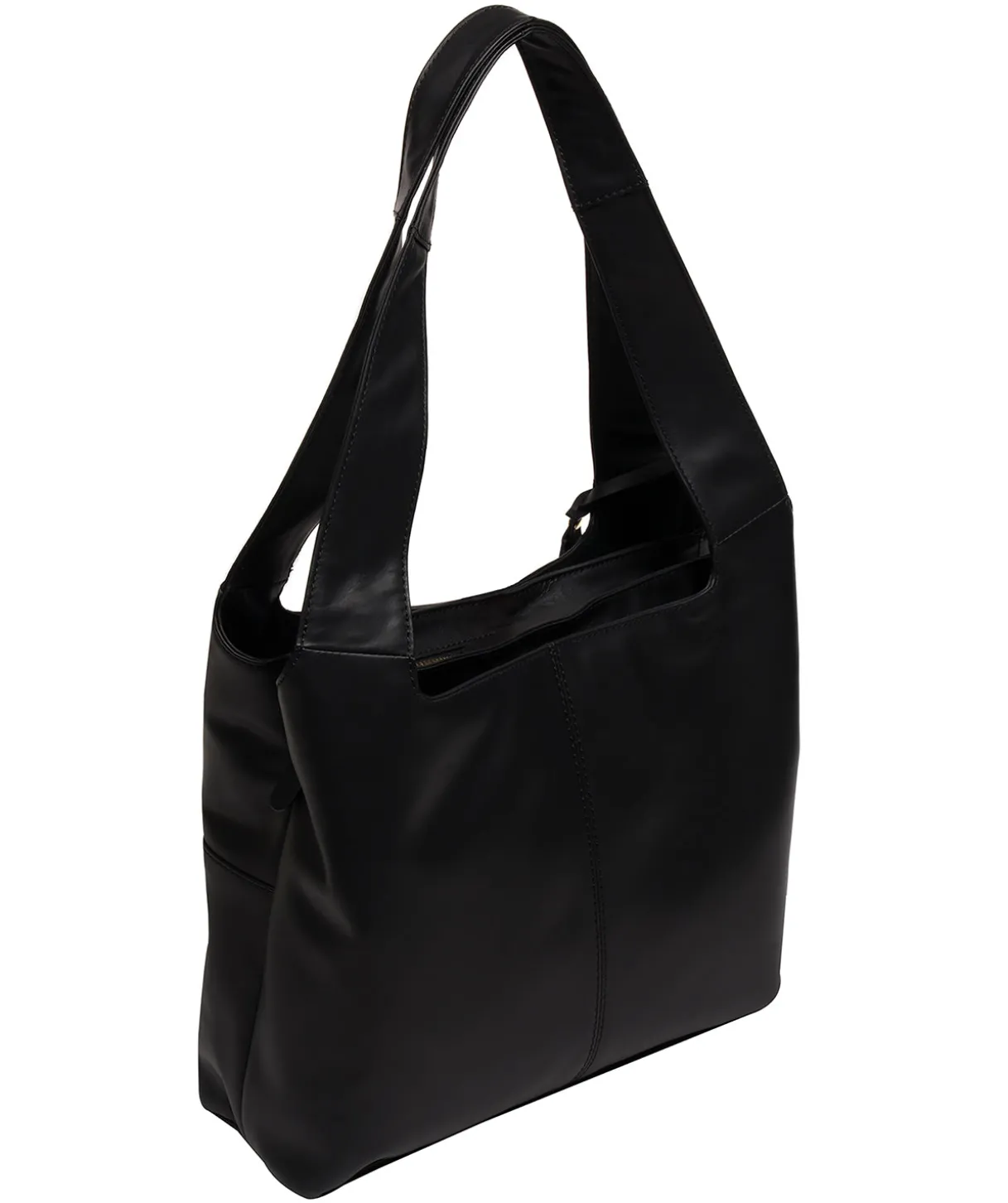 Ariel' Black Leather Shoulder Bag