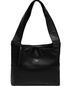 Ariel' Black Leather Shoulder Bag