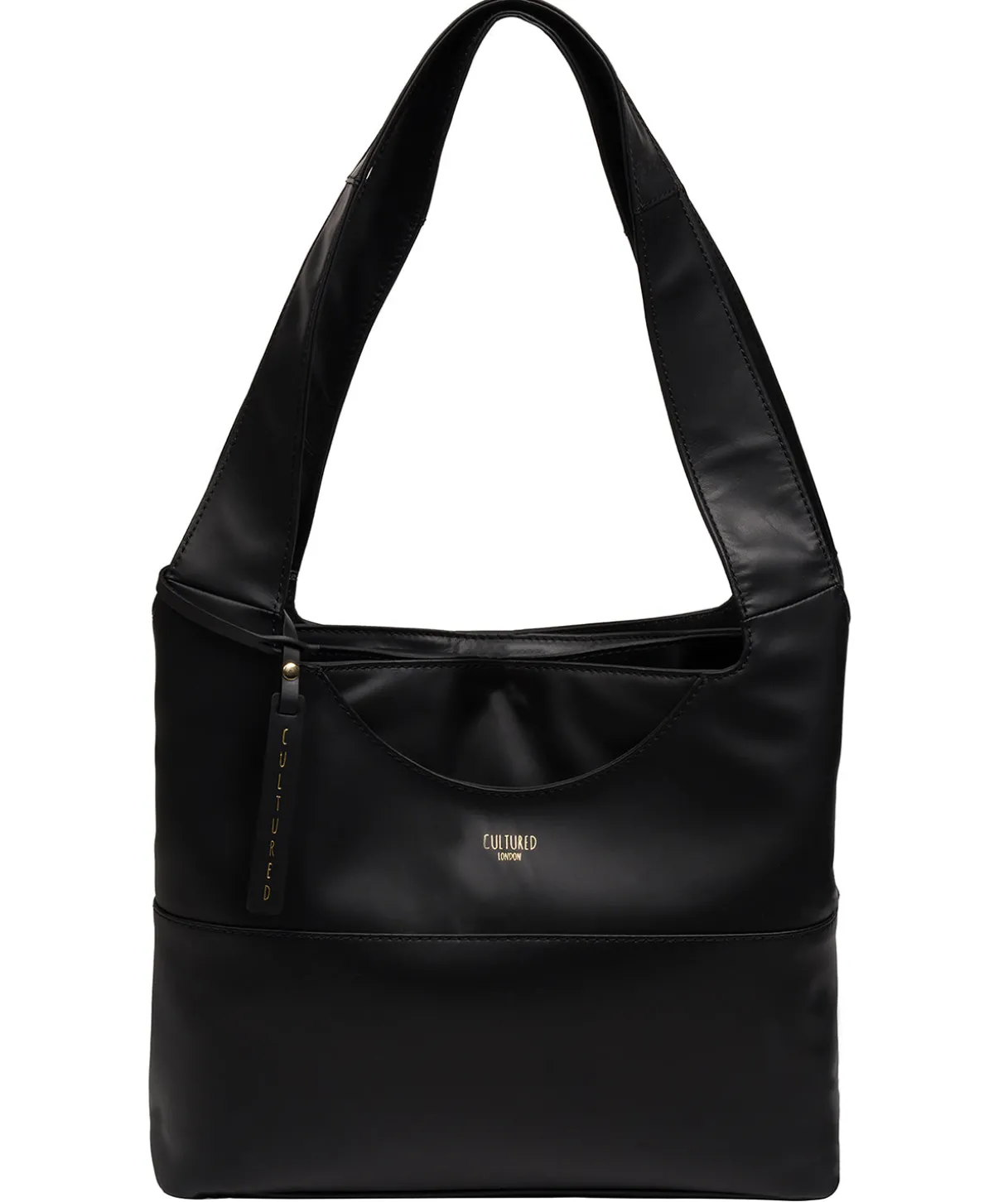 Ariel' Black Leather Shoulder Bag