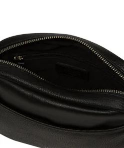 Ariella' Black Leather Cross Body Bag