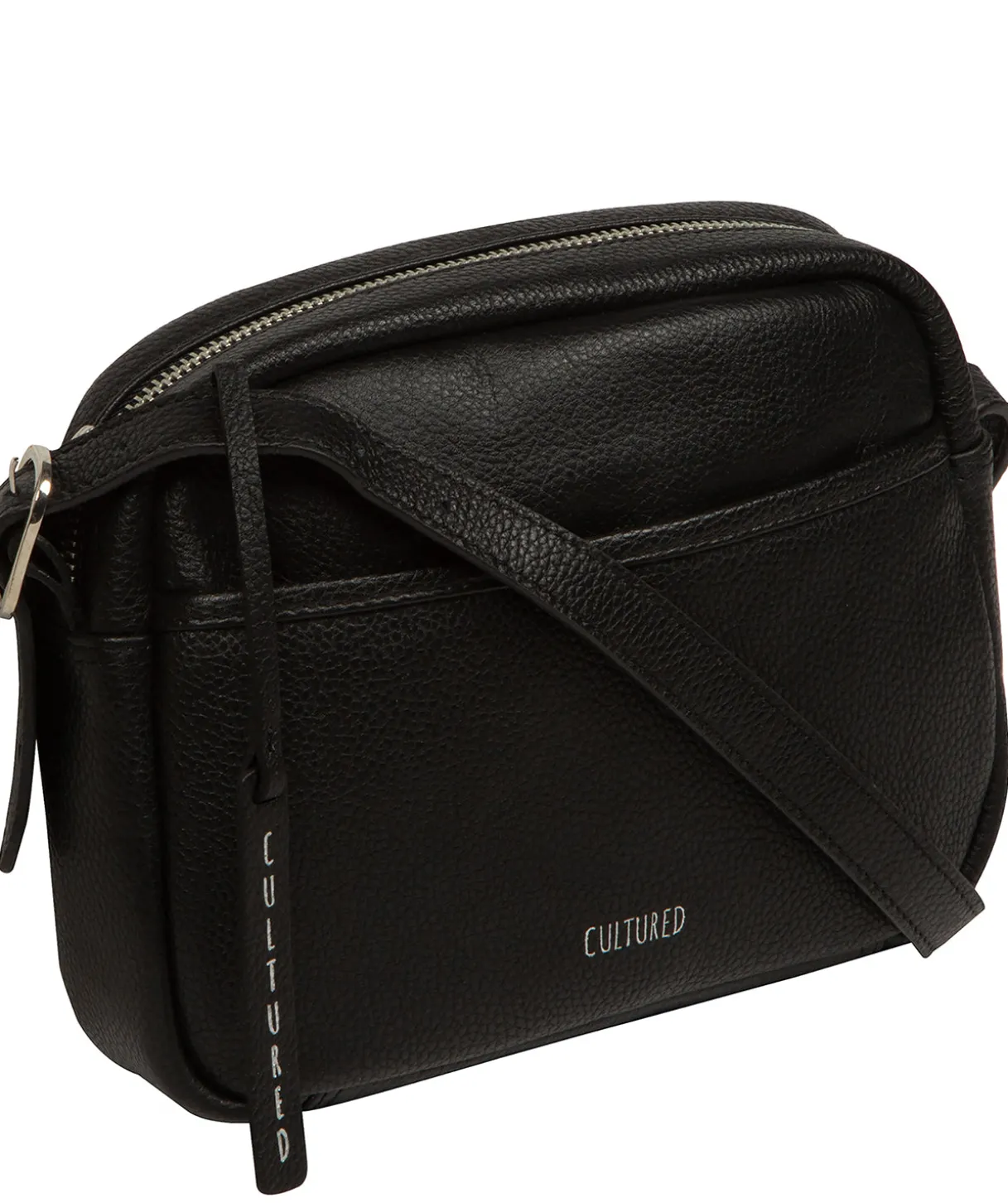 Ariella' Black Leather Cross Body Bag